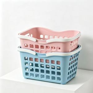<span class=keywords><strong>Panier</strong></span> de rangement portable en <span class=keywords><strong>plastique</strong></span> ajouré, organisateur de <span class=keywords><strong>linge</strong></span> <span class=keywords><strong>à</strong></span> main pour salle de bain, chambre, cuisine, et rangement de vêtements et articles divers - Product Image 3