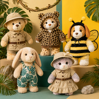 Vêtements personnalisés pour peluches en gros, costumes pour animaux en peluche pour cadeaux de mariage, promotions de la Saint-Valentin et souvenirs