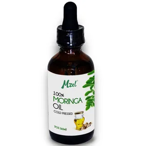 Private Label Natural Organic Moringa Oil for Face Body Hair 100% Pure Virgin Cold Pressed Oleifera Seed Oil