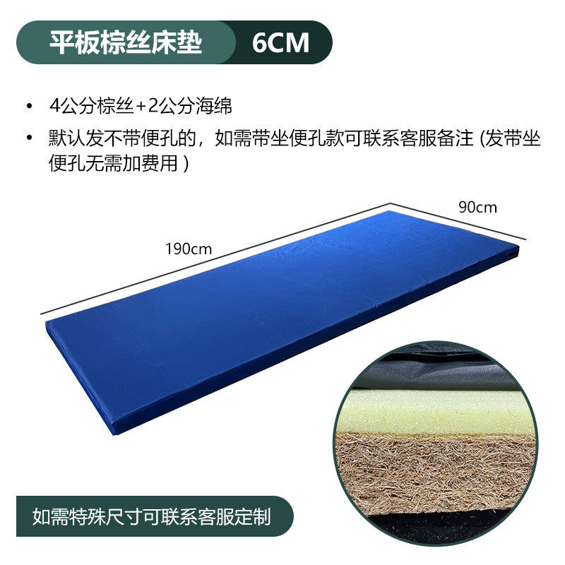 ฟองน้ำสีน้ำเงิน แบน ใยสีน้ำตาล หนา 2 ซม.