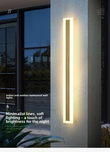 <span class=keywords><strong>Applique</strong></span> Murale Extérieure Linéaire de Jardin IP65 19W Intensité Variable Blanc Chaud, <span class=keywords><strong>Longue</strong></span> Lampe Murale Extérieure LED - Product Image 4