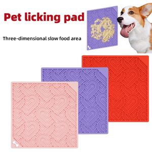 Tapis d'alimentation pour chien, bol en silicone, tapis à lécher lent, enrichissement interactif, apaisement de l'anxiété, outil d'entraînement pour animaux de compagnie - Product Image 2
