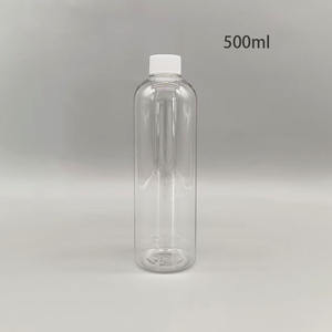 Chất lượng cao <span class=keywords><strong>500ml</strong></span> <span class=keywords><strong>Pet</strong></span> Bullet Round-Shoulder chai nhựa cho bao bì chất lỏng chăm sóc cá nhân bao bì - Product Image 4