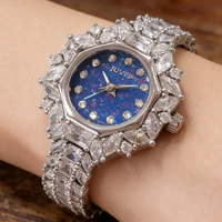 Montre à quartz vintage pour femmes, style décontracté et professionnel, couleur diamant, montre rétro de luxe unique