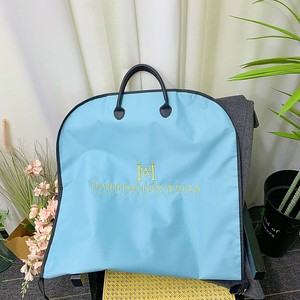 Haute qualité Oxford hommes sac de vêtement Durable costume veste sac à poussière avec logo de broderie sac de couverture anti-poussière pliant avec poignée en PU - Product Image 5