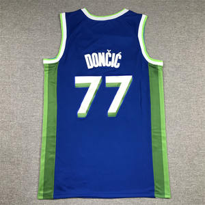 Maillots de basket-ball américains cousus neufs en gros, nouvelle saison # 5 Edwards # 11 Irving # Maillots de basket-ball des <span class=keywords><strong>Dallas</strong></span> Mavericks de <span class=keywords><strong>Doncic</strong></span> n°77 - Product Image 4