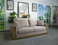 Ensemble de canapés modulaires Chesterfield en velours de luxe extensible avec pieds en acier inoxydable pour grand salon - Élégant fauteuil capitonné