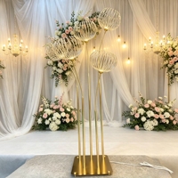 Lampe de sol décorative en fer électroplaqué multi-têtes, motif pissenlit, idéale pour les allées de mariage, les fêtes et les banquets – Meilleure vente
