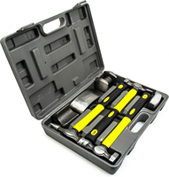 Kit de 7 outils de réparation de carrosserie automobile robuste en acier forgé avec mallette de transport pour la réparation de carrosserie