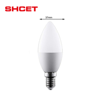 Hersteller OEM High Lumens Kunststoff Aluminium gehäuse 220V 3W 5W 7W LED Kerze Glühbirne B22 E14 Basis für den Heimgebrauch von SHCET