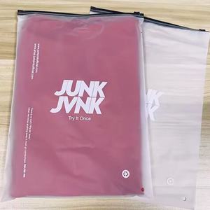 Custom Printed Frosted Zipper-Locked Garment <strong>Packaging</strong> <strong>Bags</strong> Personalized with Brand Logos Free Shipping - Product Image 3