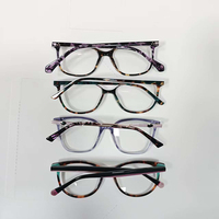 Monturas de Gafas Unisex de Acetato con Bisagras de Resorte, Ligeras y Cómodas, Bajo MOQ para Tiendas Ópticas