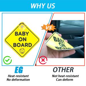 Diseño personalizado de alta calidad de plástico de PVC duradero para bebés <span class=keywords><strong>a</strong></span> <span class=keywords><strong>bordo</strong></span>, señales de <span class=keywords><strong>coche</strong></span>, <span class=keywords><strong>pegatina</strong></span> para <span class=keywords><strong>coche</strong></span> con ventosa - Product Image 2