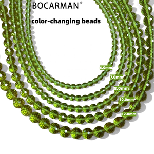 Tasbih 6-<span class=keywords><strong>12mm</strong></span> Farbwechselnde Runde Kristall- und Glasperlen - DIY Halsketten Lose Perlen BOCARMAN Fabriklieferung Großhandel - Product Image 1