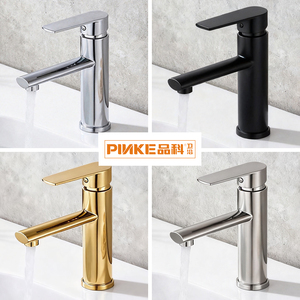 Robinet de lavabo monotrou économique en acier inoxydable, finition chromée, avec mitigeur monocommande et cartouche céramique, design moderne, <span class=keywords><strong>eau</strong></span> chaude/froide - Product Image 3