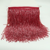 Vente en gros Noir Brillant 14cm 6 Pouces Verre Cristal Perle Frange Gland 5 yard par sac pour la Décoration de Robe Vêtements de Danse Latine