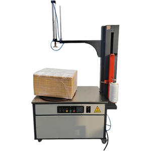 Machine d'emballage semi-automatique électrique Yunqingtech pour palettes, cartons, caisses en bois et coffres métalliques avec film étirable - Product Image 2