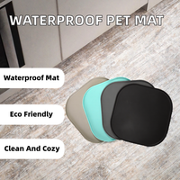 Tapis de gamelle carré en silicone réutilisable, écologique, imperméable et lavable pour petits animaux : confort et hygiène