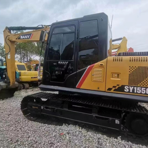 Excavatrices sur chenilles SANY d'occasion certifiées CE avec godet, modèle SY155C, pour la construction, à vendre - Product Image 1