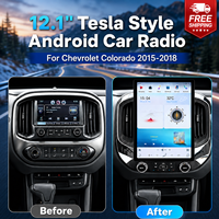 Lecteur multimédia de tableau de bord moderne pour Chevrolet Colorado 2015-2018, style Tesla Android, CarPlay sans fil, Qualcomm Snapdragon 665, 48EQ DSP