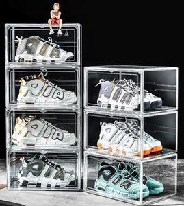 <span class=keywords><strong>Caja</strong></span> de zapatos de exhibición magnética de <span class=keywords><strong>Air</strong></span> <span class=keywords><strong>Jordan</strong></span> de acrílico hermoso transparente de plástico <span class=keywords><strong>Caja</strong></span> de zapatos de fútbol de acrílico apilable Imán con tapa - Product Image 5