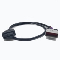 Cable de diagnóstico OBD2 macho RP1226 de 14 pines, arnés de cableado resistente aislado de PVC para máquinas de vehículos, aplicaciones electrónicas
