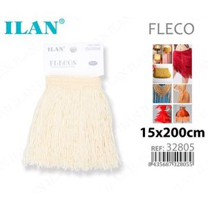 Ilan Flec Frange in Poliestere Beige 15x200cm per Artigianato e Decorazione - Product Image 1
