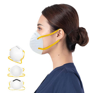 Hubei Haixin <span class=keywords><strong>N95</strong></span> masker medis, <span class=keywords><strong>Respirator</strong></span> sekali pakai putih dengan katup bernapas tagihan bebek bentuk V penutup telinga bulat - Product Image 2