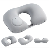 Oreiller de voyage gonflable en forme de U pour camping Oreiller de plage ultraléger