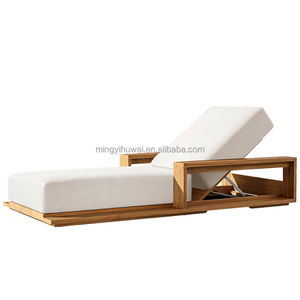 Chaise longue <span class=keywords><strong>de</strong></span> luxe tout temps Hôtels Plages Piscines Chaises longues en bois <span class=keywords><strong>de</strong></span> teck Mobilier d'extérieur Chaises <span class=keywords><strong>de</strong></span> jardin d'extérieur - Product Image 1