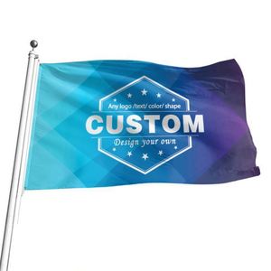 Qiyang Good Quality Digital Printing Advertising Promotional Blue Custom <b>Flags</b>, Banners with Any logo Any Design Any Color - Product Image 5