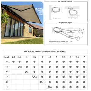 Auvent de toit électrique pliant avec éclairage LED, abri solaire rétractable motorisé mural extérieur pour garage, auvent cassette motorisé complet - Product Image 3