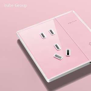 สวิตช์ติดผนังแบบสัมผัสกระจกนิรภัย 2 ช่อง 1 ทาง 86x86 มม. ทนทาน ติดตั้งง่าย สำหรับใช้ในห้องครัวและกริ่งประตู - Product Image 1