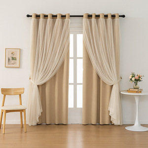 Cortinas Transparentes DaiRui Star para Habitación Infantil, Cortinas <span class=keywords><strong>de</strong></span> Ventana <span class=keywords><strong>de</strong></span> Doble Capa con Ojales, Color Rosa, Azul y Gris, para Dormitorio o Guardería - Product Image 4