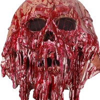 Masque en latex de tête de zombie diabolique effrayant, costume de cosplay d'Halloween pour adultes, accessoires de fête de carnaval