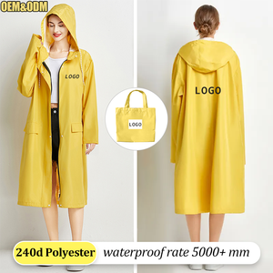 Nouvelle Imperméable Longue Classique Jaune pour Femme Adulte, Imprimé Logo 2026, en Polyester Durable et Réutilisable, Idéale pour les Voyages et la Randonnée en Extérieur - Product Image 1