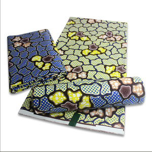 Wax Très Vendu Tissu Véritable Wax 100 % Coton Africain Doré - Product Image 1