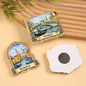 Aimants de réfrigérateur 3D en résine personnalisés pour la maison, cadeaux d'usine, vente en gros, souvenirs touristiques de la ville de <span class=keywords><strong>Venise</strong></span>, Italie - Product Image 2