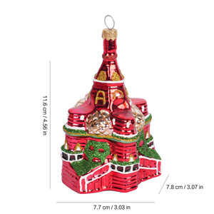 Adorno Navideño Personalizado con Paisaje Urbano de París, <span class=keywords><strong>Torre</strong></span> Eiffel, Adornos de Cristal Navideños, Big Ben, Decoración Navideña Colgante - Product Image 3