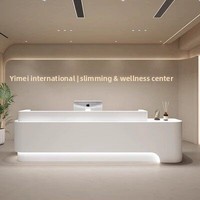Comptoir de réception simple, minimaliste, moderne et multifonctionnel pour salon de beauté, clinique esthétique, magasin de vêtements