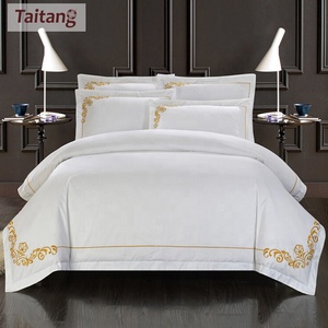 Juego de Sábanas Taitang 100% Algodón <span class=keywords><strong>Egipcio</strong></span>, Tamaño King y Queen, Sábanas Bordadas - Product Image 1