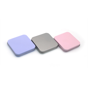 Custom Logo Square Storage Tinplate Small Tins Food Grade Metal Tin Box Hinged Lids for Pill Tobacco Packaging Rectangle Shape