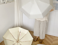Nouveau design, style INS, mini parapluie de poche de haute qualité, 5 plis, tissu pongé, parasol, parapluie pour femmes