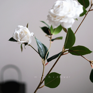 Gardenia silk <span class=keywords><strong>flower</strong></span> <span class=keywords><strong>camellia</strong></span> chất lượng cao bất động cảm ứng hoa nhân tạo bán buôn home deco trang trí đám cưới - Product Image 5