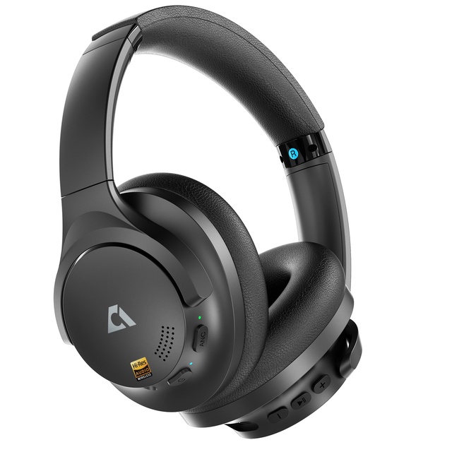 Ankbit Wireless Hybrid Active Noise Cancelling Headphone On-ear & Over-ear With Hi-Res LDAC Bluetooth 5.3 ENC and ANC Headphones