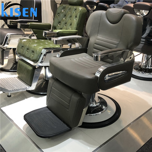 Kisen Electric sillas de peluquero de cuero de lujo de un motor puede invertir automáticamente el pedal trasero babera Silla de peluquería para la venta - Product Image 5