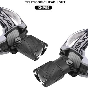 ไฟฉายคาดศีรษะ Xhp99 ซูมได้ ชาร์จผ่าน USB ใช้แบตเตอรี่ 18650 สำหรับกิจกรรมกลางแจ้ง ตั้งแคมป์ ตกปลา ล่าสัตว์ - Product Image 3