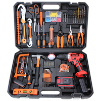 Juego de Herramientas Profesional de 59 Piezas, Estuche Rígido, Taladro, Alicates, Nivel, Cinta Métrica, Caja de Herramientas para Electricista, Hogar, Reparaciones, Bricolaje y Taller