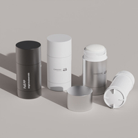 Flacon vide rechargeable Choebe 35ml 50ml 75ml à fond rond pour crème anti-transpirante, contenant de 50g pour stick ou gel déodorant roll-on