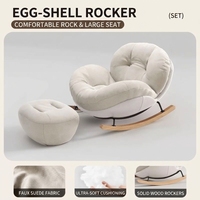 Nouveau fauteuil inclinable individuel doux et confortable, style crème nuage rose, pour balcon, salon, idéal pour la détente des jeunes filles